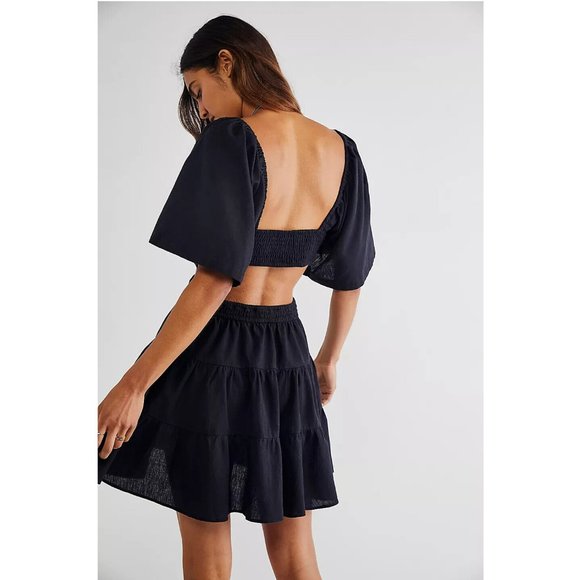 Free People Black Flutter Sleeve Sundress - Picture 2 of 9